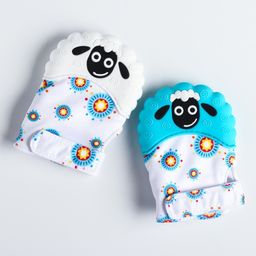 Прорезыватель рукавичка Овечка, на липучке, цвет МИКС, Крошка Я фото 3