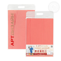 Халат запашной с воротником (коралл) 56-60/1 шт. Вафельное полотно