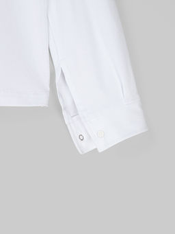 Блузка трикотажная для девочки Белая на кнопках 7+ - Bungly фото 4