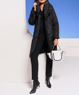 Пальто стеганое, черное - Heine фото 5