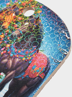 Цена за 2 шт. Доска разделочная сувенирная Дарим Красиво Символ года.С новым годом, календарь, дерево, 27.5?19.5?0.5 см, разноцветная