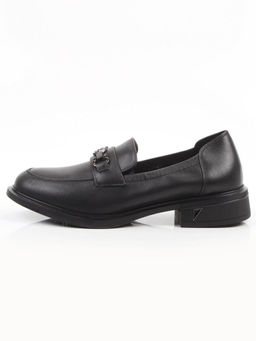 03-DEB104-1 BLACK Лоферы женские (натуральная кожа)