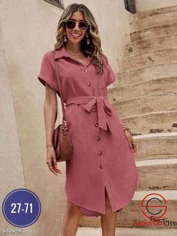 Платье женское с поясом