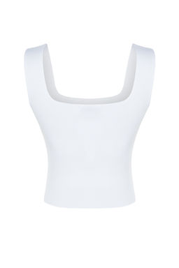 Ekru Crop Kal?n Ask?l? Bluz TWOAW20BZ0576