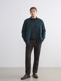 Regular Fit Uzun Kollu Gabardin Erkek G?mlek