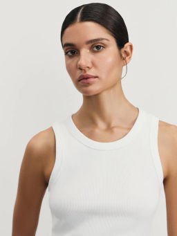 Базовая майка в рубчик / Zarina  фото 6