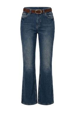 Koyu Mavi Az Esnek Normal Bel Flare Bootcut Jeans TWOAW27JE00141