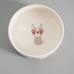 Миска керамическая Важный пес 250мл, 11,5 х 5 см, белая - Пижон фото 3