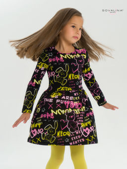 Платье Эля неоновые мишки - Sovalina фото 27