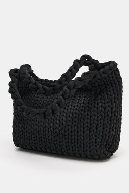 BOLSO SHOPPER TRENZADO / Negro - Zara фото 5