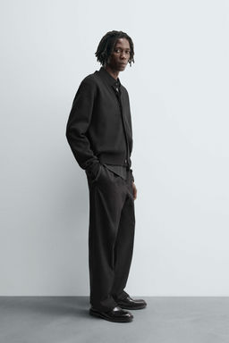 TEXTURED COTTON CARDIGAN