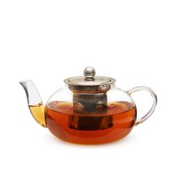 Чайник из жаропрочного стекла 800 мл Лондон с заварочной колбой из металла - Слон фото 2