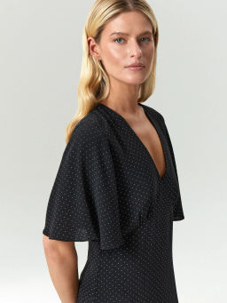 ЕМКА / Платье миди из 100% вискозы в горох - Emka фото 4