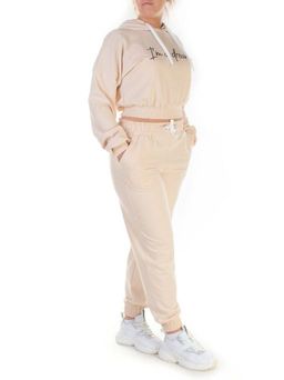 Y294 BEIGE Спортивный костюм женский (100% хлопок)