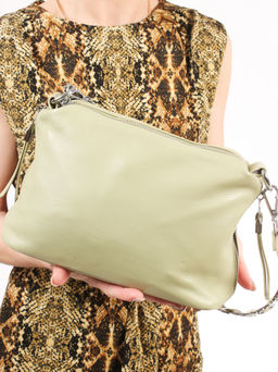 LACCOMA сумка АС0749Ш-зеленый натуральная кожа хлопок  фото 7