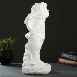 Фигура гипс Ангел Амур, белый, 15?15?37 см