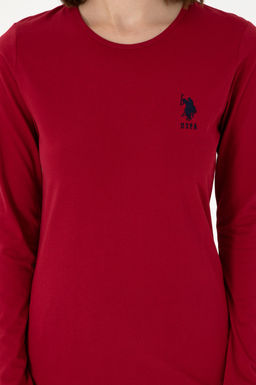 Женский бордово-красный пижамный комплект - U.s. polo assn фото 6