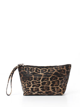 LACCOMA косметичка Бетта-леопард коричневый эко кожа хлопок