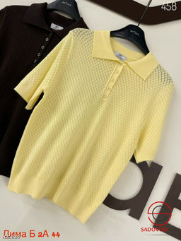 Футболка женская поло однотонная