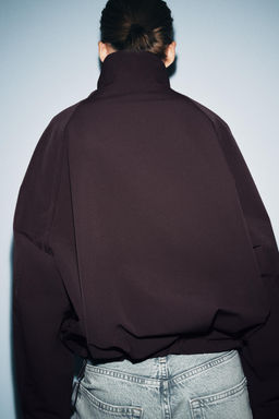 OVERSIZE ZIP-UP BOMBER JACKET - Zara фото 12