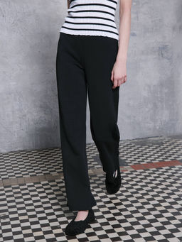 CONTE Брюки из футера с фактурными вставками по бокам LBK 2583 black - Conte elegant фото 3