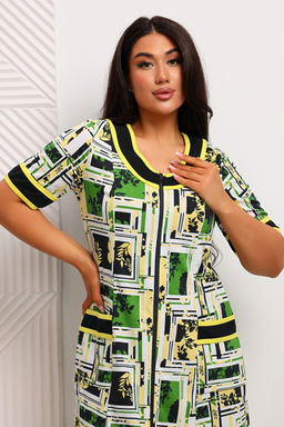 Халат женский из кулирки Марфа цитрусовый микс - Амадэль фото 10