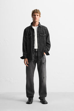 STRAIGHT FIT RIP JEANS