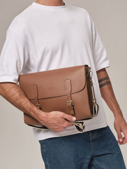 Мужская сумка David DBR 7095 темный орех фото 4