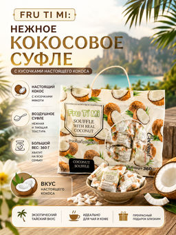 Конфеты Суфле 
Кокос
 FRU TI MI
 360 г