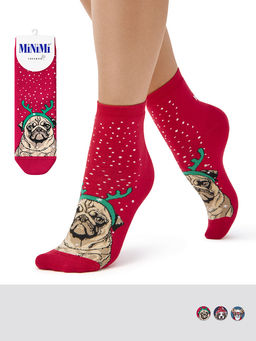 (Minimi) Mini Inverno 3300-9 нос.жен., плюш "собаки" (ЧЗ)