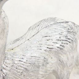 Цена за 2шт. Фигурка новогодняя "Зимний олень" 9.5*4.5*12 см, Серебро/белый