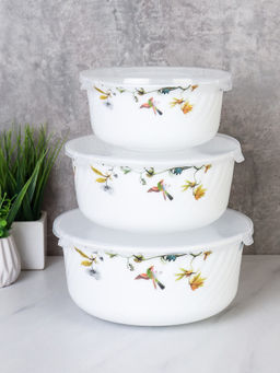 Салатник с крышкой 3 предмета / GRAY-HDW3B (7008) /уп 12/ Райский сад - ГалеонТрейд фото 2