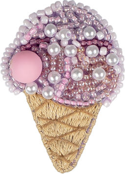 Klart набор для вышивания 10-026 Брошь. Мороженое 3.5 х 5 см