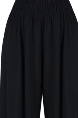 Siyah Dokuma Gipe Detayl? Plaj Pantolon TBESS24PL00008