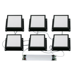 ULP-1010-42W/4000K IP54 GRILYATO OPAL BLACK KIT06 Светильники светодиодные потолочные встраиваемые, комплект из 6 штук. Белый свет (4000K). 4200Лм. Для ячеек 100x100мм. Корпус черный. В комплекте с и/п. ТМ Uniel