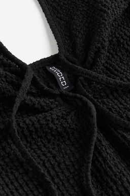 Vestido de punto con textura y lazada - H&m фото 4