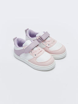 Bask?l? Renk Bloklu C?rt C?rtl? K?z Bebek Spor Ayakkab?