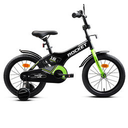 Велосипед 16" Rocket Phoenix, цвет черно/зеленый