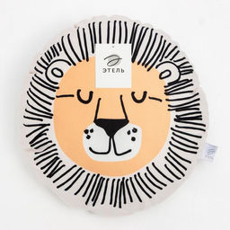 Подушка декоративная Этель Лев, 40х40 см, велюр, 100% полиэстер  фото 5