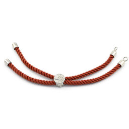 Шнурок для браслетов витая нить цв.кирпичный 3мм, 20см