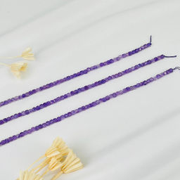 Бусины для украшений из Аметиста (96 бусин) 39 см