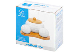 Набор Elan Gallery Айсберг волны сахарница 440 мл солонка перечница на подставке 16×17×8.5 см  фото 17