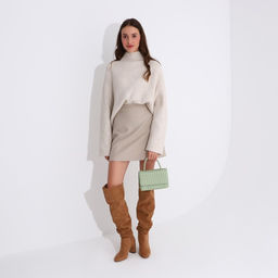 Сумка-мессенджер на клапане, цвет зелёный - Simaland фото 7