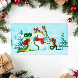 Полотенце Доляна «Веселого нового года» 28×46 см, 100% хл, рогожка 164 г/м²