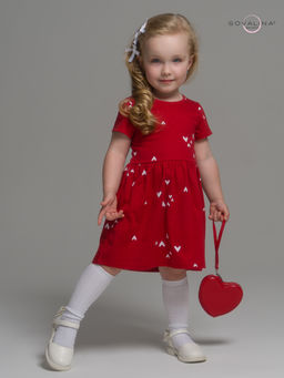 Платье Лето беленькие сердечки