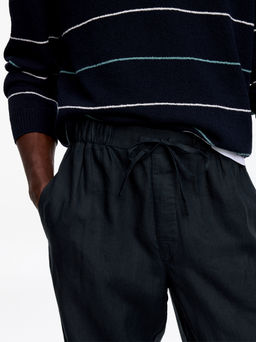 Pantalones de lino holgados - H&m фото 5
