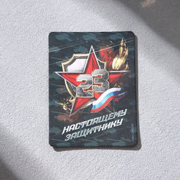 Цена за 2 шт. Магнит и брелок на 23 Февраля Лучший из лучших, подарочный набор : 2 предмета - Сима-ленд фото 6