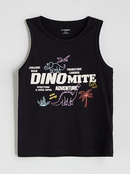 Bisiklet Yaka ?izgili Erkek ?ocuk Atlet