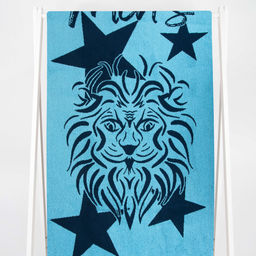 6с102.411ж1 Стиль льва(т.синий2) Полотенце махровое 67х150см