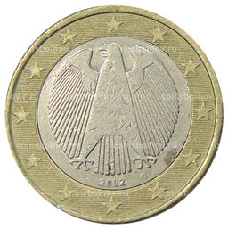 Монета 1 евро 2002 года F Германия